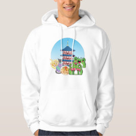 Sudadera Amor y gastronomía japonesa con gato y ranas