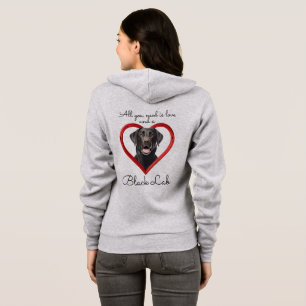 Sudadera Amor y Laboratorio Negro