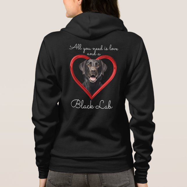 Sudadera Amor y Laboratorio Negro (Reverso)