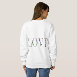 Sudadera Amor y Paz - Diseño de Letras Gemstone