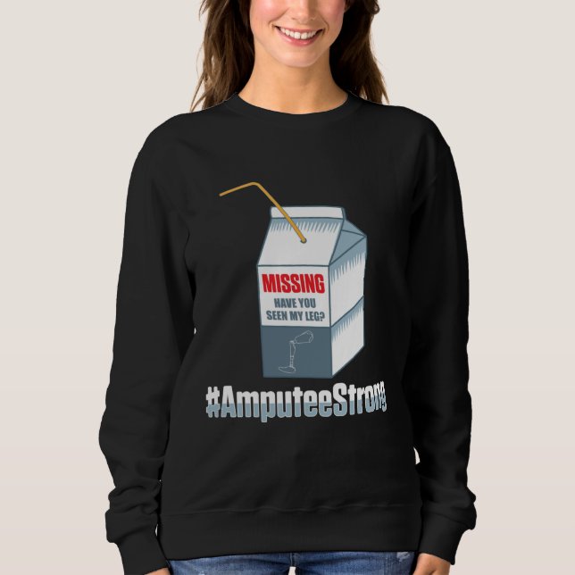 Sudadera Amputee Humor Missing Leg Arm  Recovery (Anverso)