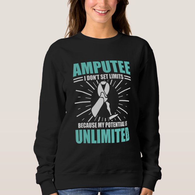 Sudadera Amputee Humor Potential Leg Arm  Recovery 3 (Anverso)