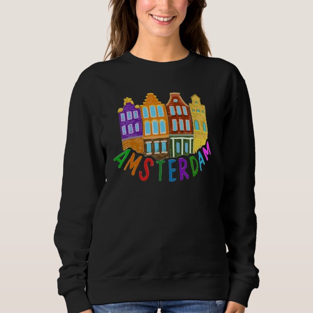 Sudadera Amsterdam City Netherlands souvenir  for men women (Anverso)