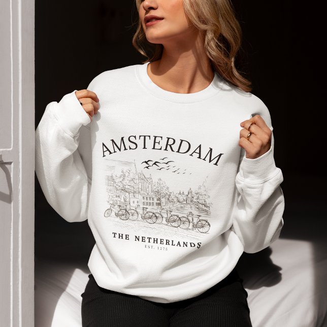 Sudadera Amsterdam Cute Vintage Landscape (Subido por el creador)