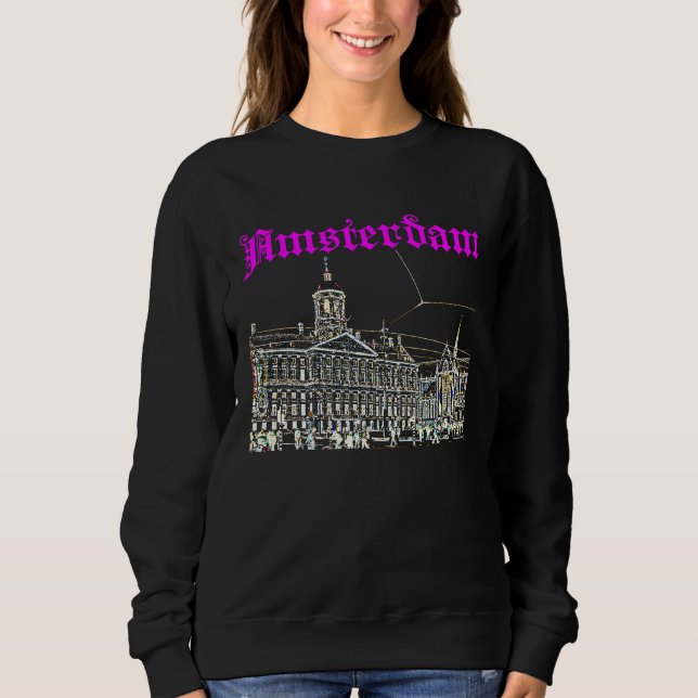 Sudadera Amsterdam Holanda Holanda Viajes Palacio Real (Anverso)