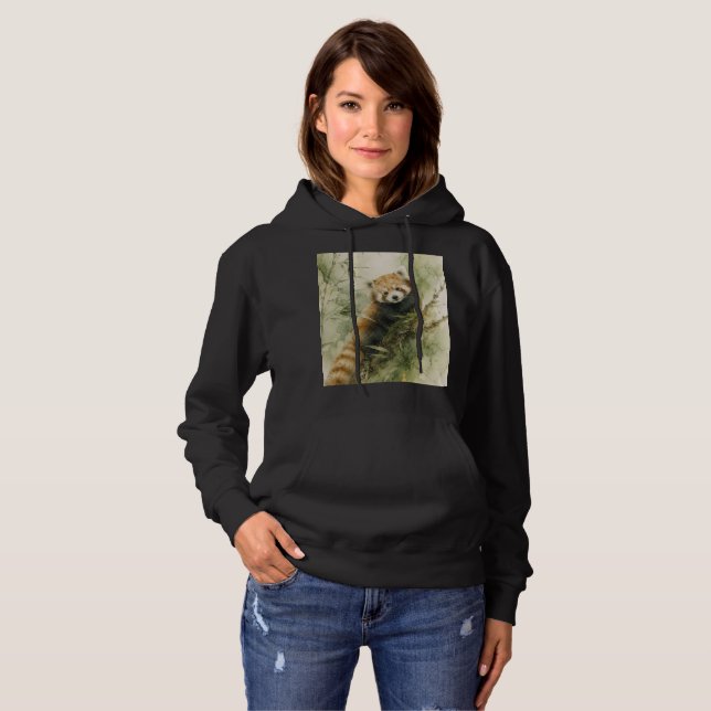 Sudadera Amuleto Rústico de Panda Rojo (Anverso completo)