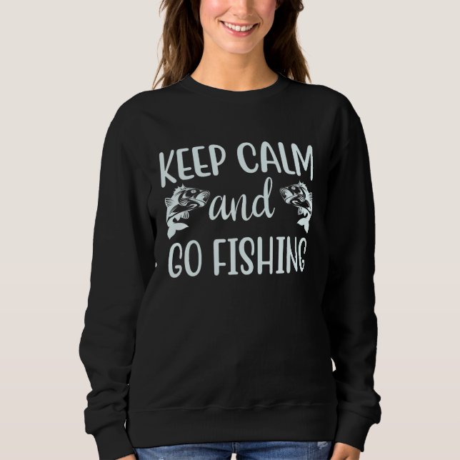 Sudadera An Awesome  Keep Calm and Go Fishing Quote (Anverso)