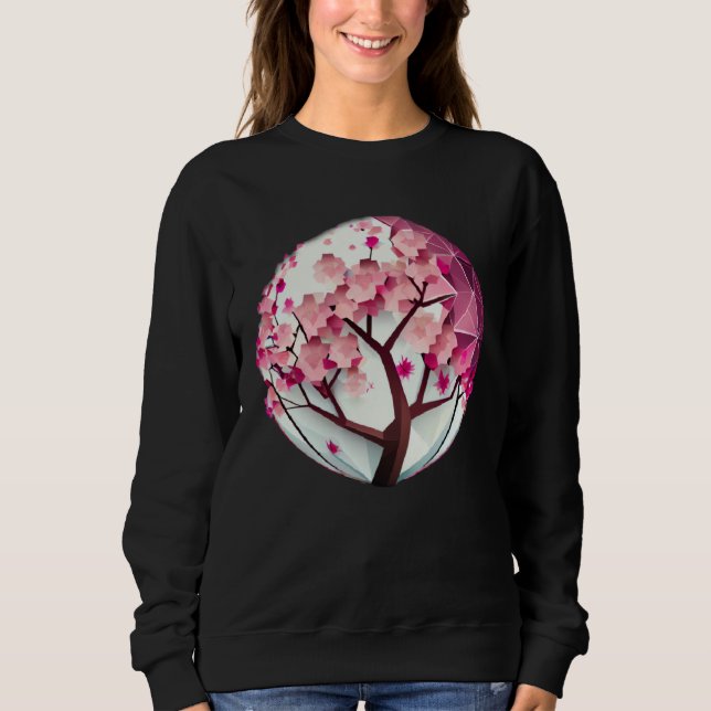 Sudadera An Inspirational and Beautiful Cherry Blossom Geom (Anverso)