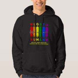 Sudadera Añade tu texto, todos somos humanos LGBT Arcoiris
