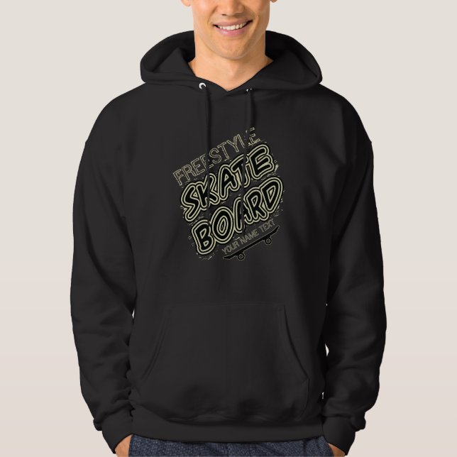 Sudadera Añadir estilo de nombre Ciudad Texto estilo libre  (Anverso)