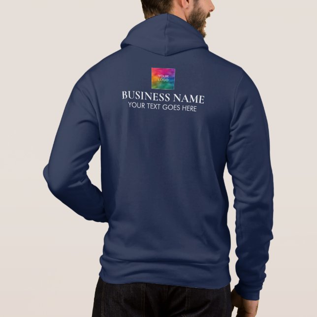 Sudadera Añadir logotipo de empresa doble cara hombres de i (Reverso)