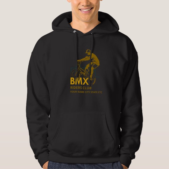 Sudadera Añadir nombre cambiar texto BMX Riders Club Ciudad (Anverso)