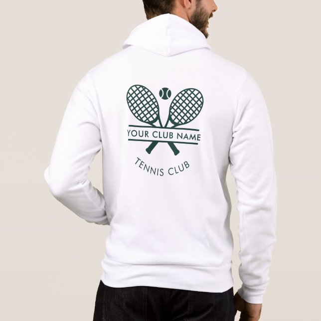 Sudadera Añadir nombre club Tennis Team Green Logo Personal (Reverso)