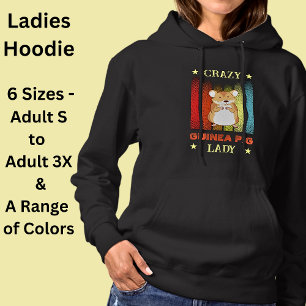 Sudadera Añadir nombre Editar texto Crazy Guinea Dama de ce