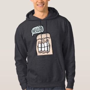 Sudadera Añadir su imagen Cara divertida Hola personalizado