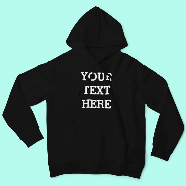 Sudadera Añadir su propio texto Personalizado aquí negro y  (Subido por el creador)