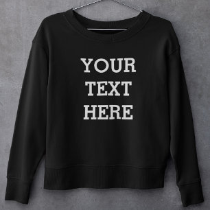 Sudadera Añadir su propio texto Personalizado aquí negro y