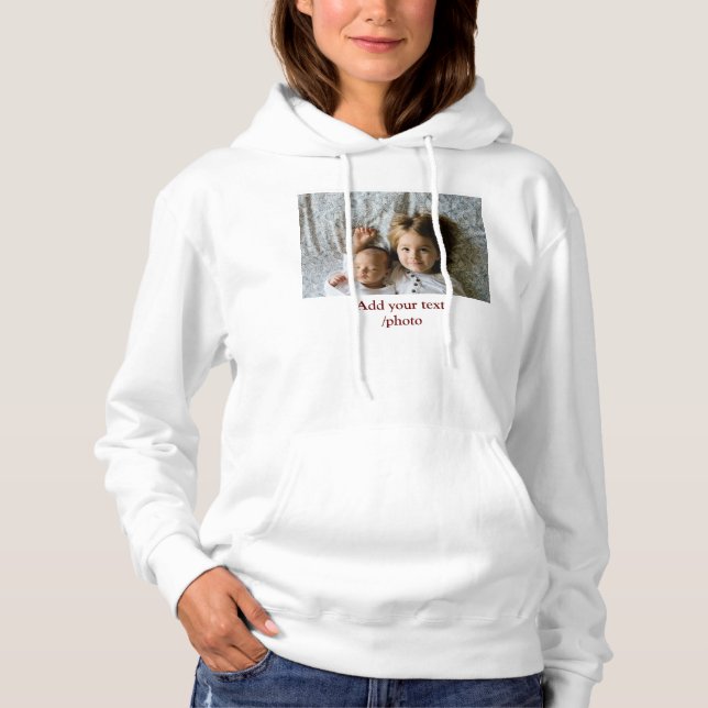 SUDADERA AÑADIR SUS NAVIDADES DE TEXTO FOTOGRÁFICO (Anverso)