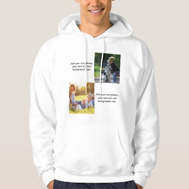 Sudadera Añadir sus propias fotos, texto y lanzamiento de f (Anverso)