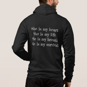 Sudadera Añadir texto me encanta mi gf hombres modernos de