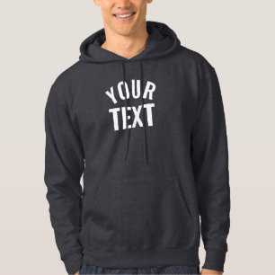 Sudadera Añadir tu nombre de texto Mens Dark Gray Modern Tr