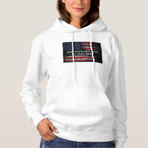Sudadera Añadir tu propio texto a la bandera norteamericana