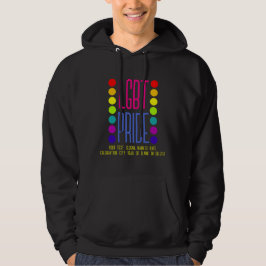 Sudadera Añadir tu texto, el orgullo LGBT azul rosado + col