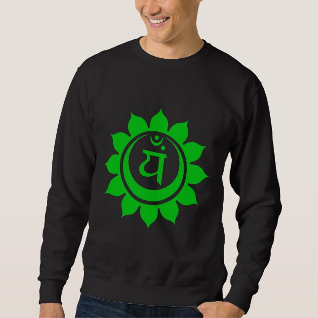 Sudadera Anahata Heart Chakra Green Face Scoop (Anverso)