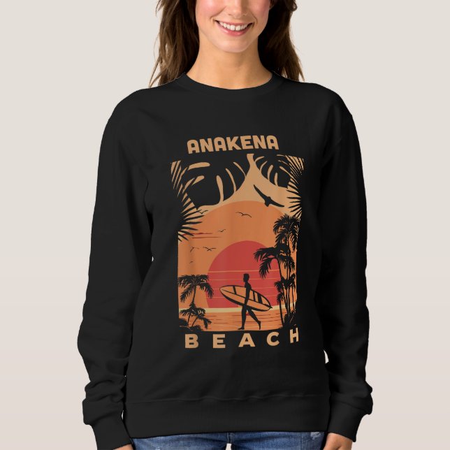 Sudadera Anakena Beach Sunset Summer Vacation Vintage Souve (Anverso)