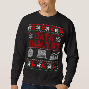 Sudadera Analista de datos de Navidades de hombros con suét