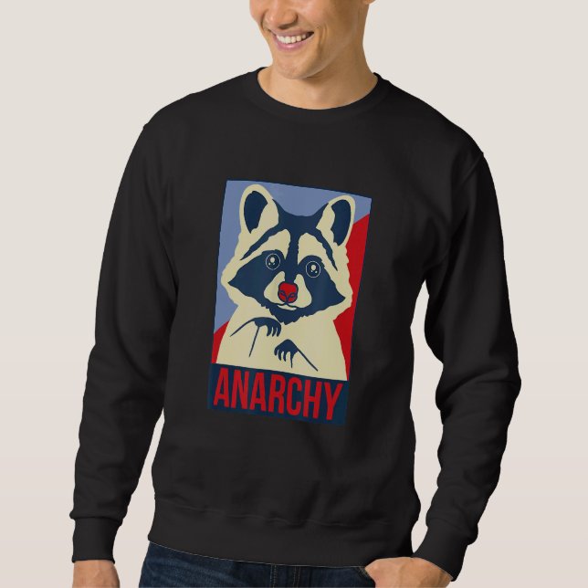 Sudadera Anarchy Trash Panda Raccoon Animal Design (Anverso)