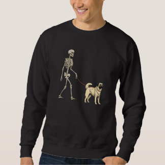 Sudadera Anatolian Shepherd Skeleton Dog Walking Halloween 