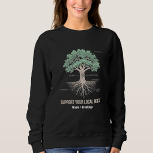 Sudadera Anatomía Botánica del Árbol Apoya tus Raíces Local