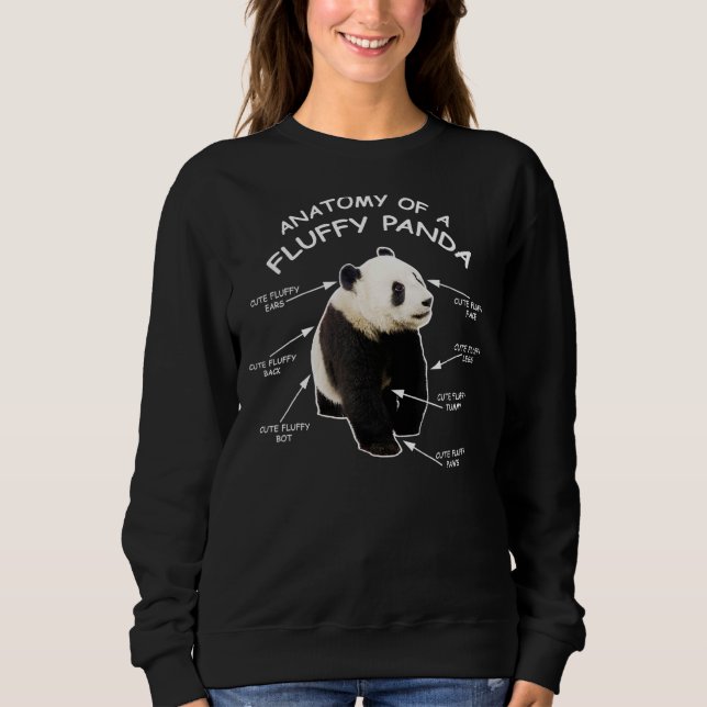 Sudadera Anatomía Cuesta De Un Panda Bebé Fluffy Panda Cub (Anverso)