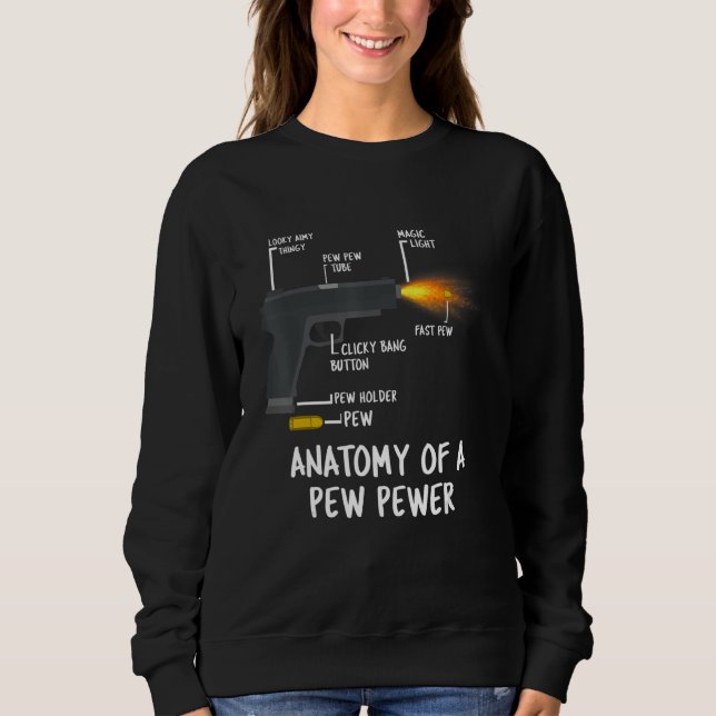 Sudadera Anatomía de A Pew Pewer Ammo Enmienda Meme Lov (Anverso)