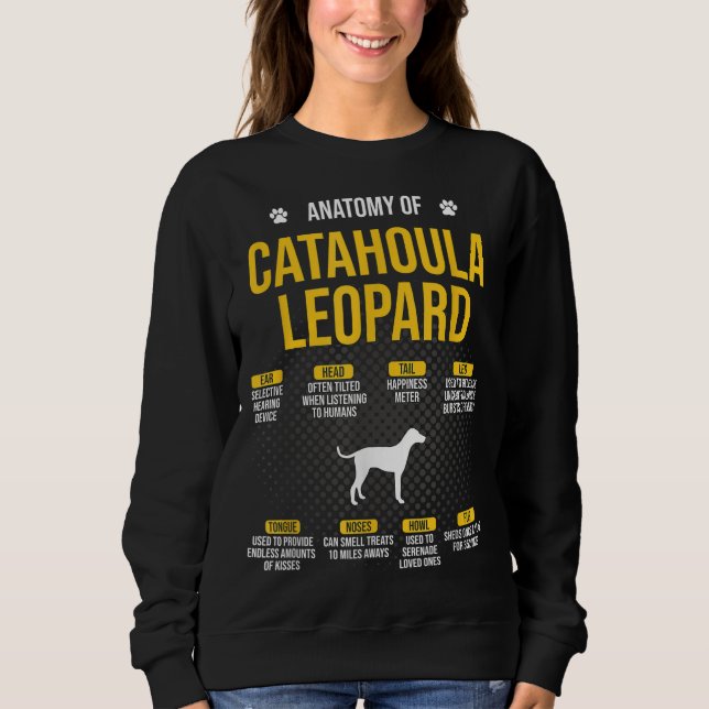 Sudadera Anatomía De Catahoula Leopard Dog Lover (Anverso)