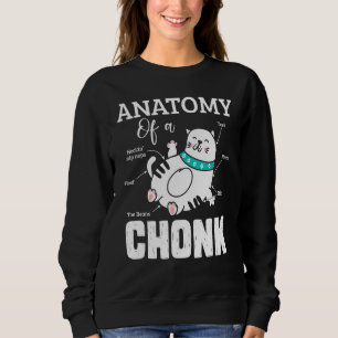 Sudadera Anatomía De Gato Un Chonk Cute Chonk Cat Meme Vete