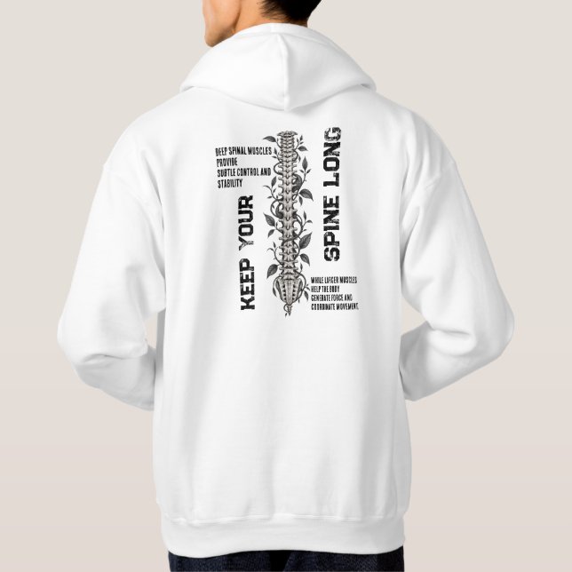 Sudadera Anatomía de la estabilidad de la columna vertebral (Reverso)