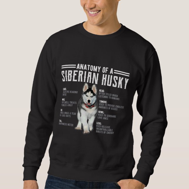 Sudadera Anatomía De Los Hinchas De Un Perro Siberiano Impr (Anverso)