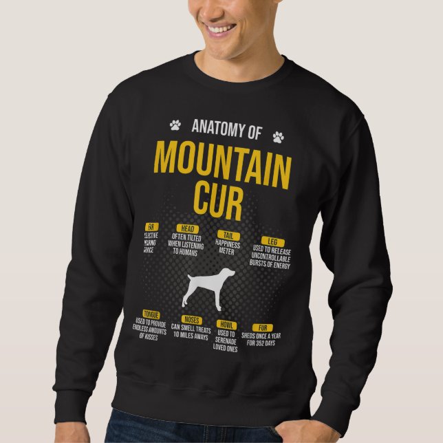 Sudadera Anatomía De Mountain Cur Dog Lover (Anverso)