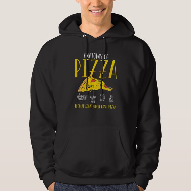 Sudadera Anatomía De Pizza Hacedor De Pizza Fiesta De Pizza (Anverso)