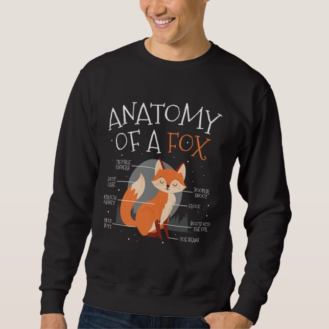 Sudadera Anatomía De Un Animal De La Selva Fox Cute (Anverso)