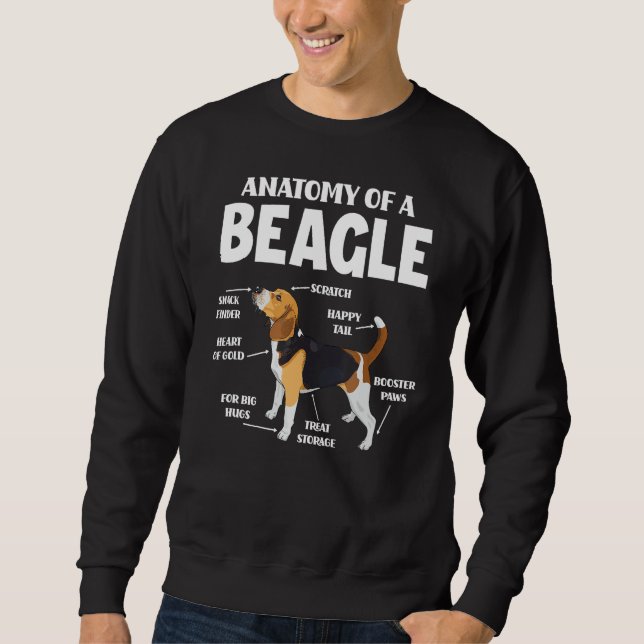 Sudadera Anatomía De Un Beagle - Gracioso Duelo De Perro (Anverso)