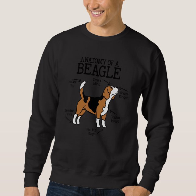 Sudadera Anatomía de un Beagle para perro 1 (Anverso)