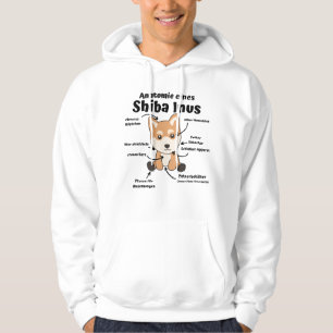 Sudadera Anatomía De Un Cachorro De Perro Dulce Shiba Inus