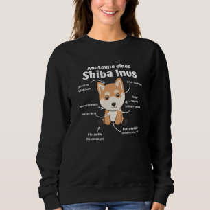 Sudadera Anatomía De Un Cachorro De Perro Dulce Shiba Inus