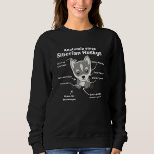 Sudadera Anatomía De Un Cachorro De Perro Dulce Siberiano