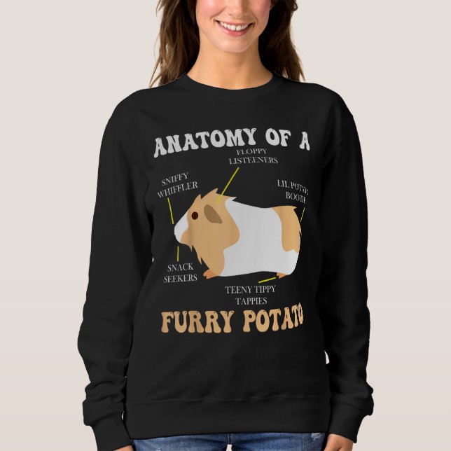 Sudadera Anatomía de un conejillo de indias de patata pelud (Anverso)