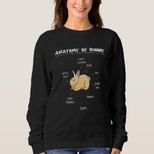 Sudadera Anatomía de un conejo conejo