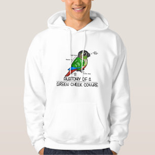 Sudadera Anatomía de un Conure de Cara Verde - Loro Diverti